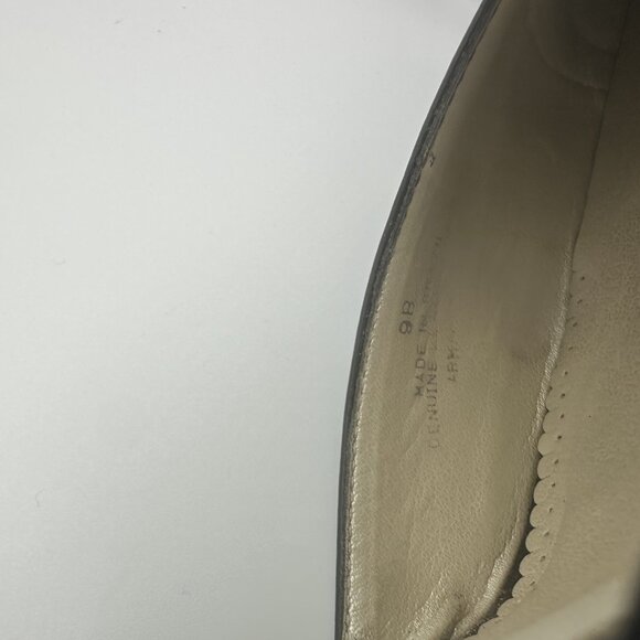 Unisa Pointed-Toe DOrsay Heels Women 9B Black Leather 3.5" Heel Witchy Steampunk - Picture 11 of 12